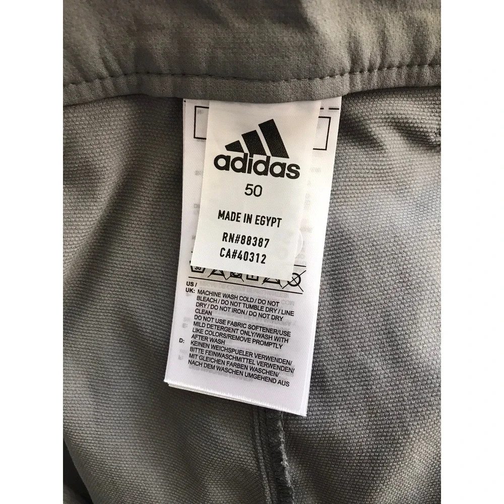 Adidas Performance Golf Shorts Mens Size 50 Moisture Wicking Gray NEW